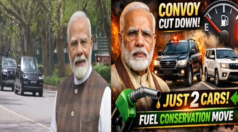 PM Modi Shrinks Official Convoy to Just Two Vehicles Amid Fuel Conservation Push