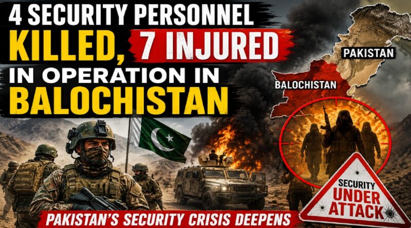 Pakistan Faces Renewed Security Crisis: 4 Personnel Killed, Multiple Injured in Balochistan Intelligence Operation