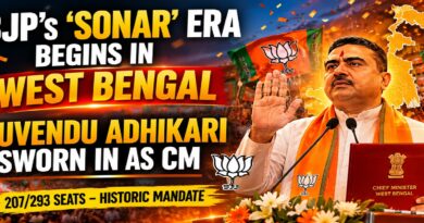 BJP’s ‘Sonar Bangla’ Era Begins: Suvendu Adhikari Sworn In as West Bengal Chief Minister