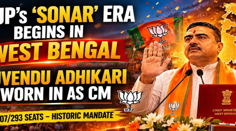 BJP’s ‘Sonar Bangla’ Era Begins: Suvendu Adhikari Sworn In as West Bengal Chief Minister