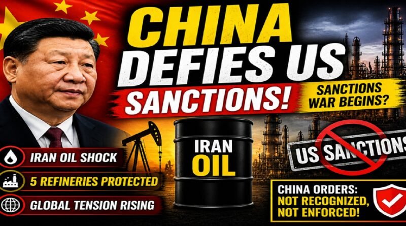 China Defies US Sanctions on Iranian Oil, Shields Key Refineries in Strategic Countermove