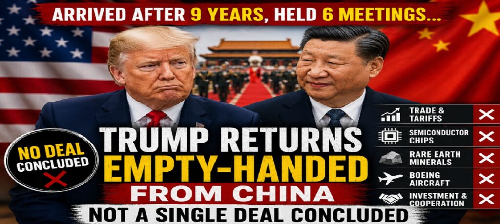 Trump Returns from China Without a Major Deal Despite Six Meetings with Xi Jinping