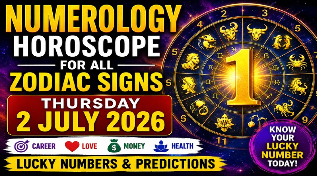 Thursday - July 2, 2026: Numerology Horoscope for All Zodiac Signs – Discover Your Lucky Number and Daily Predictions