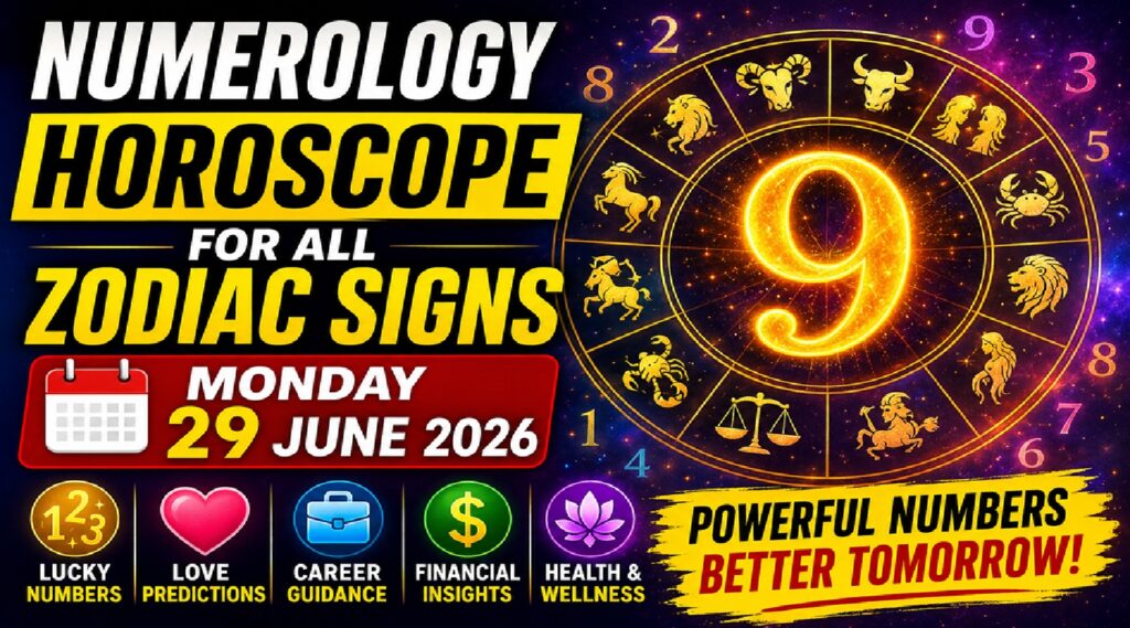 Monday - June 29, 2026: Lucky Numbers, Career, Love & Financial Predictions – Numerology Horoscope for All Zodiac Signs
