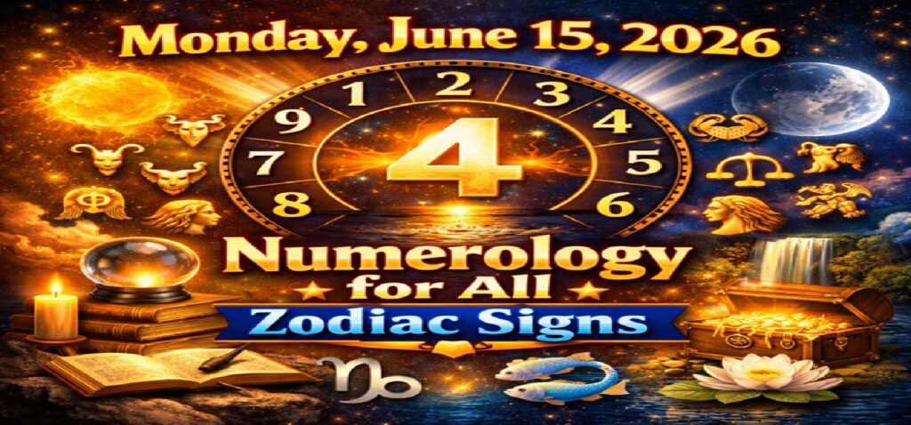 Monday - June 15, 2026 Numerology Horoscope | Cosmic Insights for All Zodiac Signs