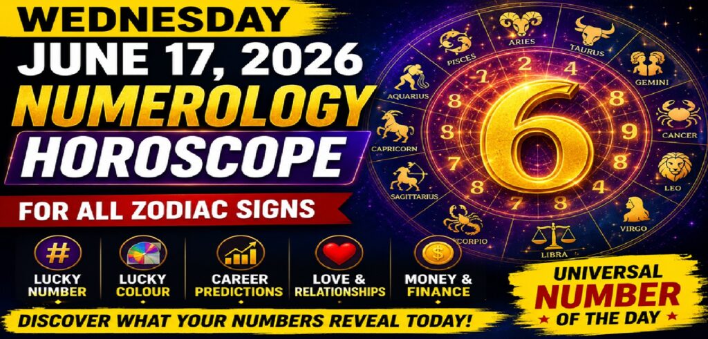Wednesday - June 17: 2026 Numerology Horoscope | Fortunate Numbers, Job, Love, and Financial Forecasts for Every Sign of the Zodiac