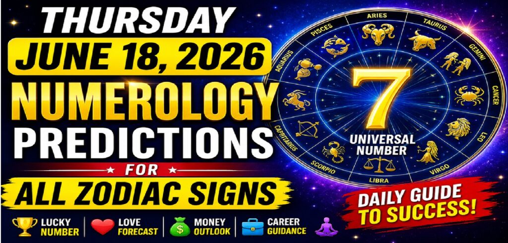 Thursday: Numerology Forecasts for Every Sign of the Zodiac for June 18–2026 | Your Lucky Number, Career, Love, and Financial Prospects