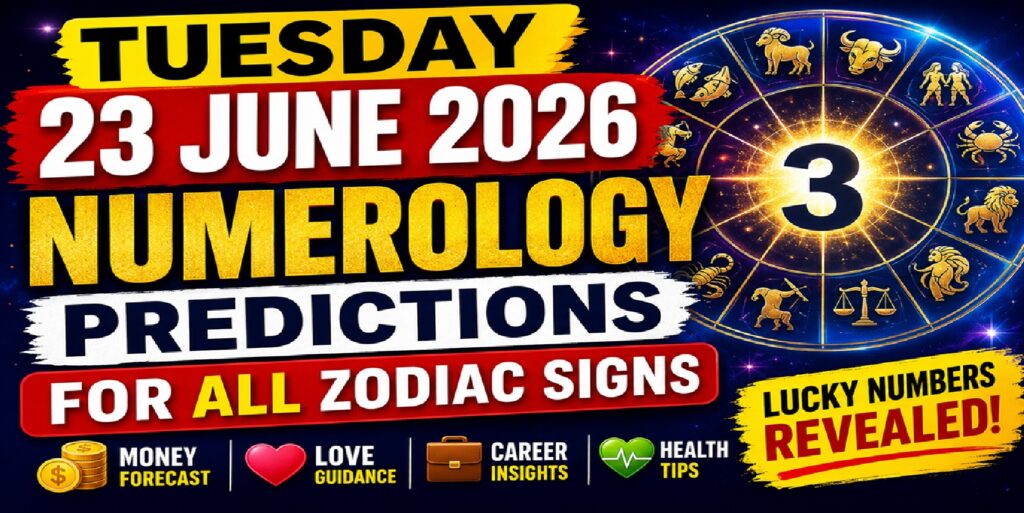 Tuesday - June 23: 2026 Numerology Predictions: Lucky Numbers, Career, Love & Money Forecast for All Zodiac Signs