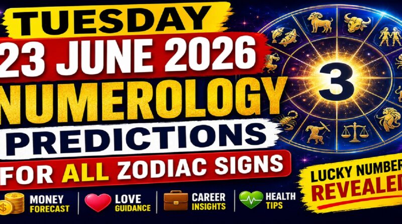 Tuesday - June 23: 2026 Numerology Predictions: Lucky Numbers, Career, Love & Money Forecast for All Zodiac Signs