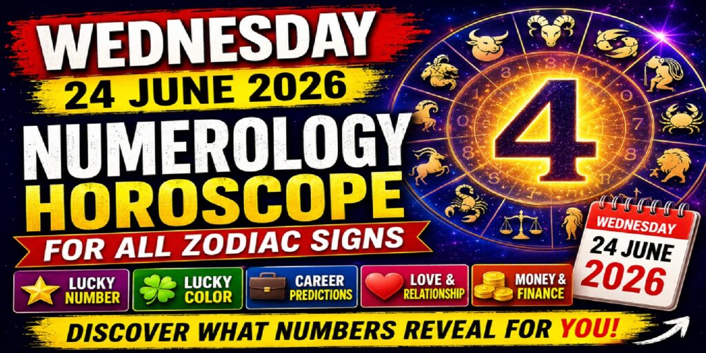 Wednesday - June 24: 2026 Numerology Horoscope: Financial, Job, Love, and Fortunate Numbers for Each Sign of the Zodiac