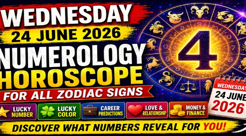 Wednesday - June 24: 2026 Numerology Horoscope: Financial, Job, Love, and Fortunate Numbers for Each Sign of the Zodiac