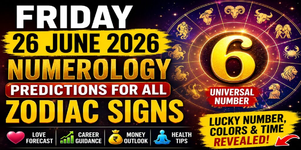 Numerology Forecasts for Every Zodiac Sign for Friday, June 26, 2026: Your Fortunate Number, Career, Love, and Financial Prospects