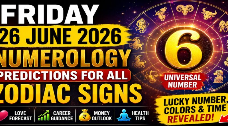 Numerology Forecasts for Every Zodiac Sign for Friday, June 26, 2026: Your Fortunate Number, Career, Love, and Financial Prospects