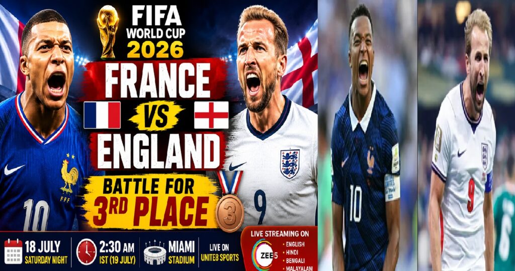 FIFA World Cup 2026: France vs England Third-Place Playoff – Preview, Golden Boot Race, Match Time, Live Streaming & What’s at Stake
