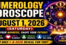 August 1: 2026 – Numerology Horoscope for All Zodiac Signs | Saturday’s Numbers & Cosmic Guidance