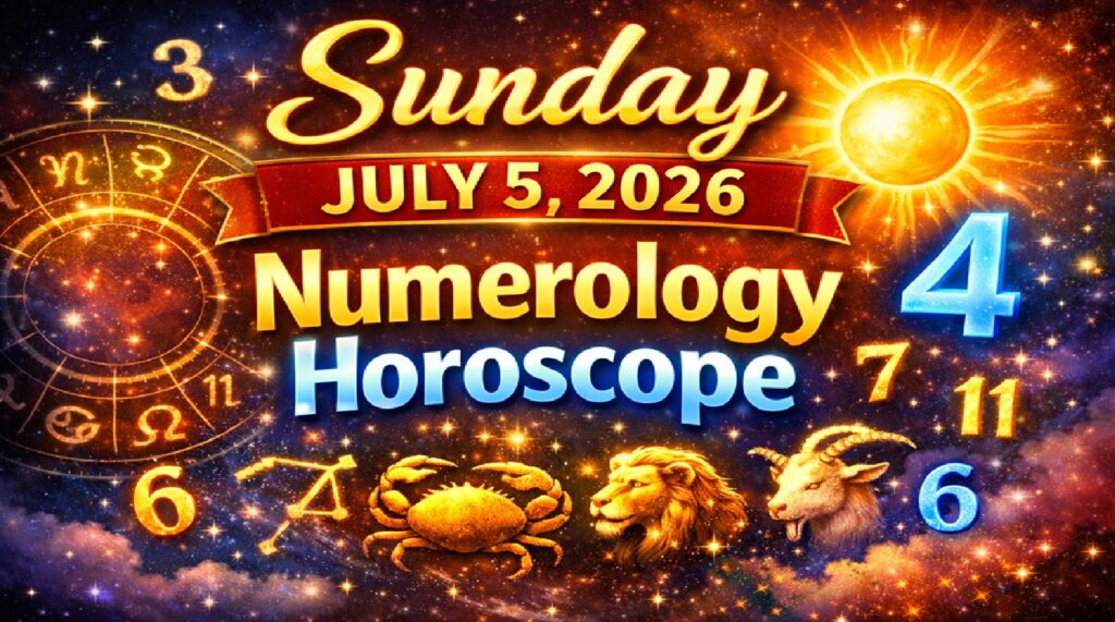 Sunday: July 5 -  2026 Numerology Horoscope | Lucky Numbers & Predictions for All Zodiac Signs