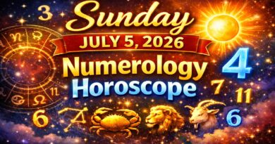 Sunday: July 5 -  2026 Numerology Horoscope | Lucky Numbers & Predictions for All Zodiac Signs