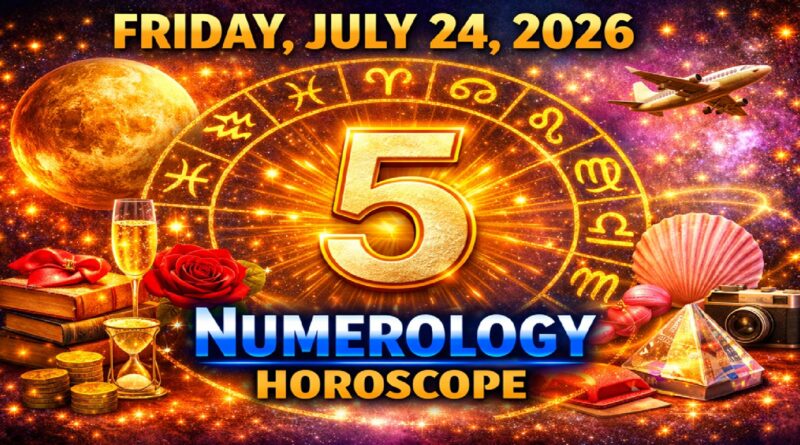 Friday -  July 24: 2026 Numerology Horoscope | Lucky Numbers & Daily Predictions for All Zodiac Signs