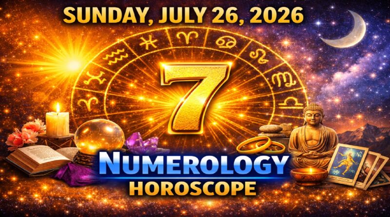 Sunday: July 26 - 2026 Numerology Horoscope | Lucky Numbers & Daily Predictions for All Zodiac Signs