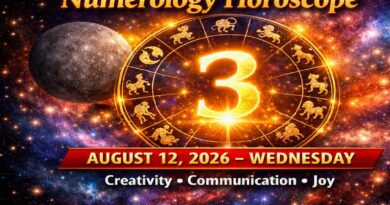 August 12 - 2026: Numerology Horoscope for Every Zodiac Sign | Wednesday's Cosmic Numbers & Zodiac Forecasts