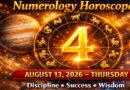 August 13: 2026 - Numerology Horoscope for Every Zodiac Sign | Thursday's Cosmic Numbers & Zodiac Forecasts