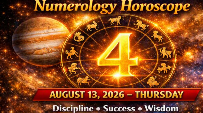 August 13: 2026 - Numerology Horoscope for Every Zodiac Sign | Thursday's Cosmic Numbers & Zodiac Forecasts