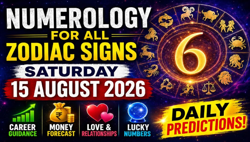 Saturday: August 15 - 2026: Numerology for All Zodiac Signs | Lucky Numbers, Career, Money, and Love Predictions