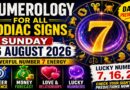 Sunday August 16 - 2026: Numerology for All Zodiac Signs | Lucky Numbers, Career, Money, and Love Predictions