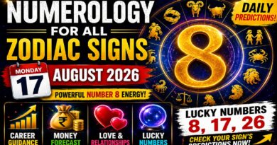 Monday August 17 - 2026:  Numerology for All Zodiac Signs | Lucky Numbers, Career, Money, and Love Predictions