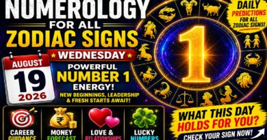 Wednesday August 19 - 2026: Numerology for All Zodiac Signs | Powerful Number 1 Energy, Lucky Numbers, Career, Money and Love