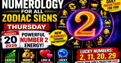 Thursday August 20 - 2026: Numerology for All Zodiac Signs | Number 2 Energy, Lucky Numbers, Career, Money and Love