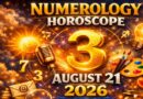 Friday August 21 - 2026: Numerology for All Zodiac Signs | Number 3 Brings Creativity, Communication, and New Opportunities