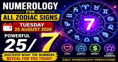 August 25 2026: Tuesday - Numerology for All Zodiac Signs | Love, Career, Money and Lucky Numbers