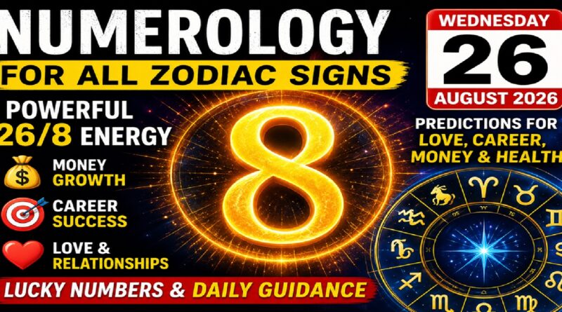 Number 8 Brings Power, Money, and Big Decisions: Numerology for All Zodiac Signs Today, August 26, 2026