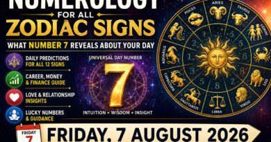 Friday August 7 -  2026: Numerology for All Zodiac Signs Today | What Number 7 Reveals About Your Day