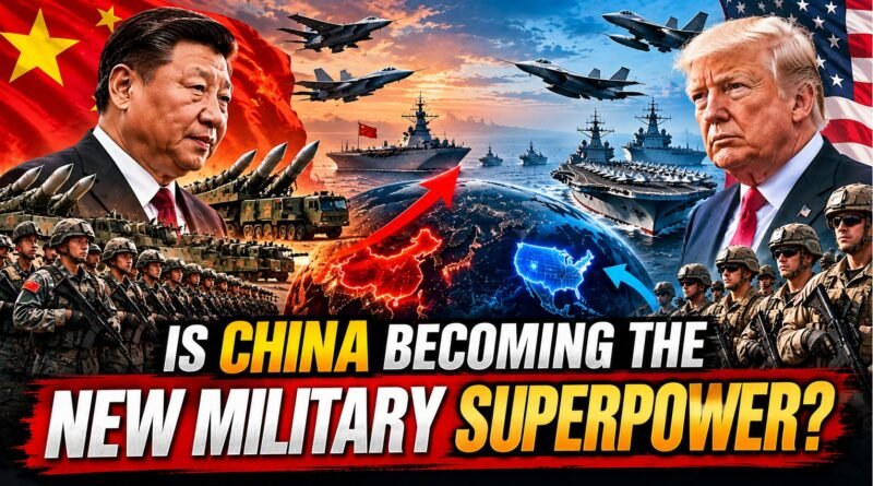 US and Chinese military aircraft, warships and soldiers illustrating the changing global military balance in the 2026 Global Firepower rankings.